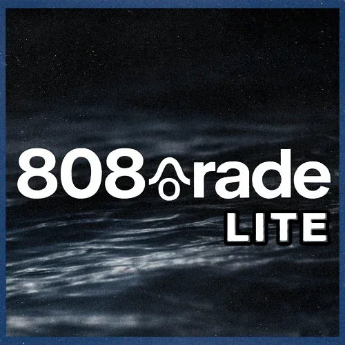 808 bass soundwave visual and 'Lite' text, representing audio sample or sound pack